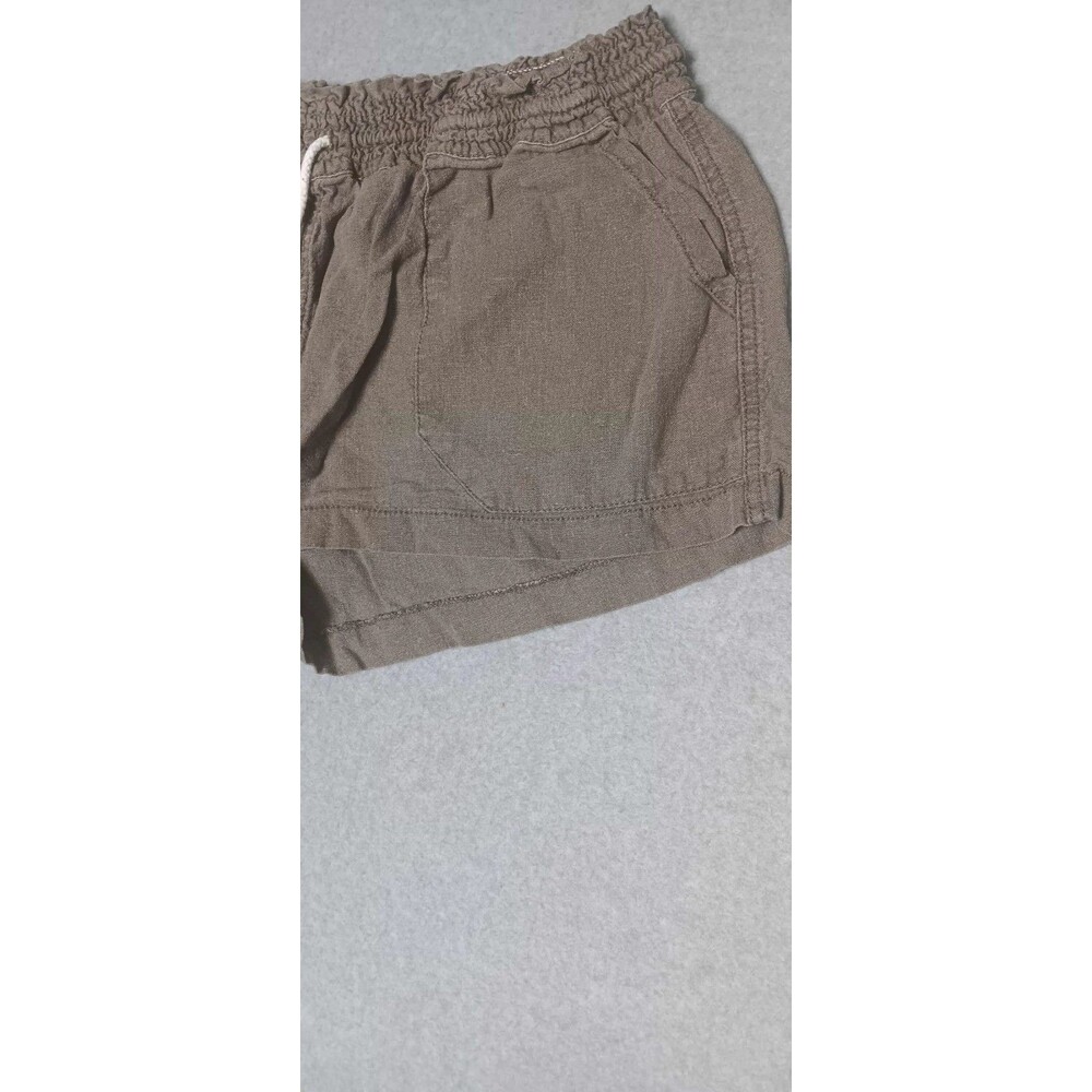 Kiss & Cry Drawstring Smocked Waist Linen Blend Pull On Shorts Womens XL Coastal - Picture 8 of 12